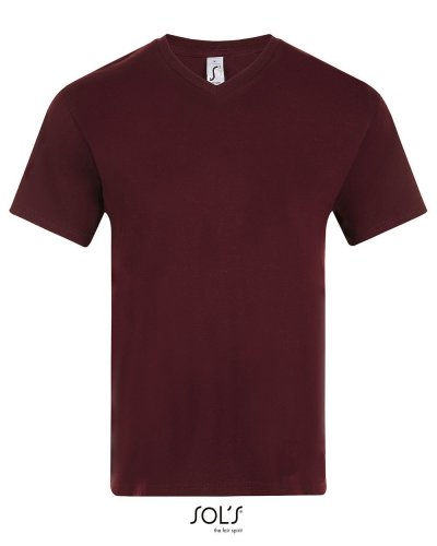 T-shirt uomo scollo a V Victory Rosso Borgogna