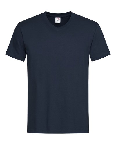 T-shirt scollo a V Classic Blue Midnight