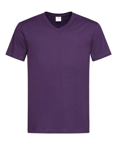 T-shirt scollo a V Classic Deep Berry