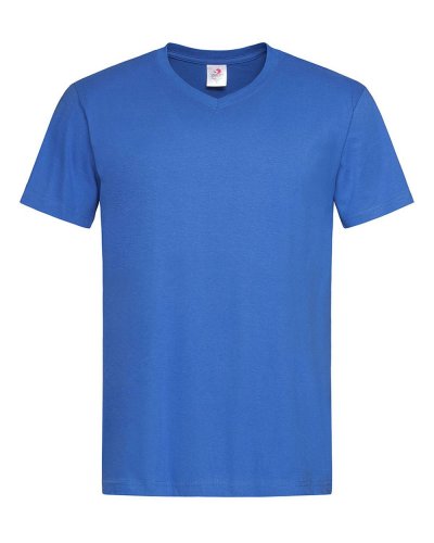 T-shirt scollo a V Classic Bright Royal