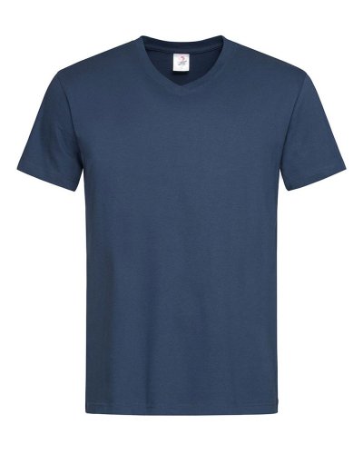 T-shirt scollo a V Classic Navy Blue
