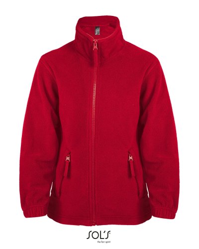 Giacca in pile con zip North Kids Rosso