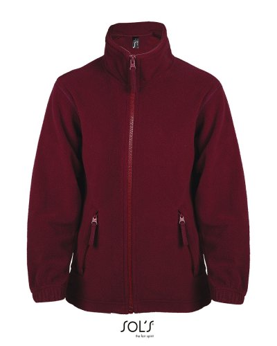 Giacca in pile con zip North Kids Bordeaux