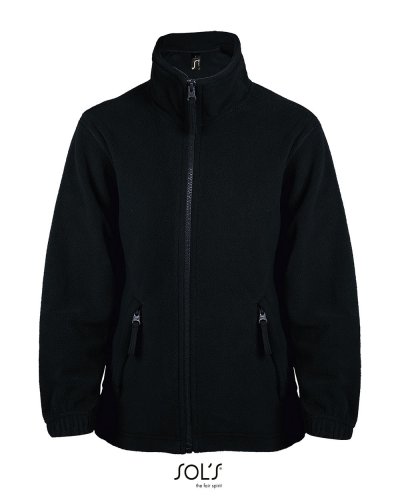 Giacca in pile con zip North Kids Nero