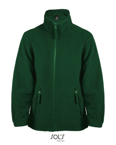 Giacca in pile con zip North Kids Verde Abete