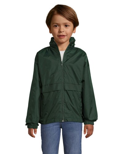 Giacca Antivento Impermeabile Bambino  SURF KIDS Verde Bosco