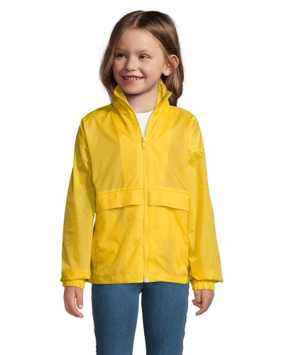 Giacca Antivento Impermeabile Bambino  SURF KIDS Giallo Oro