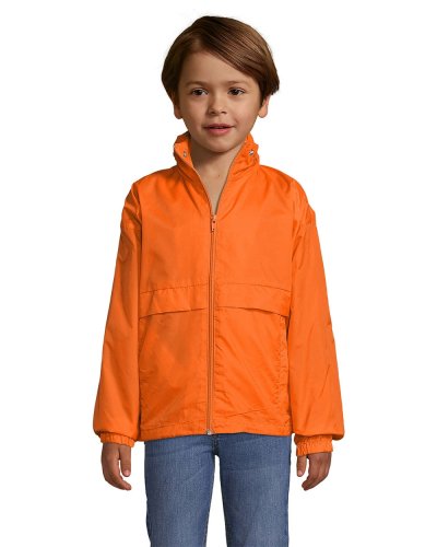 Giacca Antivento Impermeabile Bambino  SURF KIDS Arancio