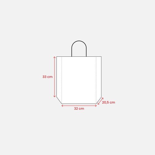 Shopper in carta riciclata 100 gr/m2 con soffietto