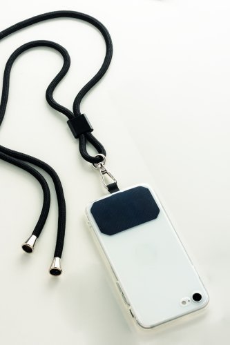 Cordino porta cellulare in poliestere con tag per personalizzazione