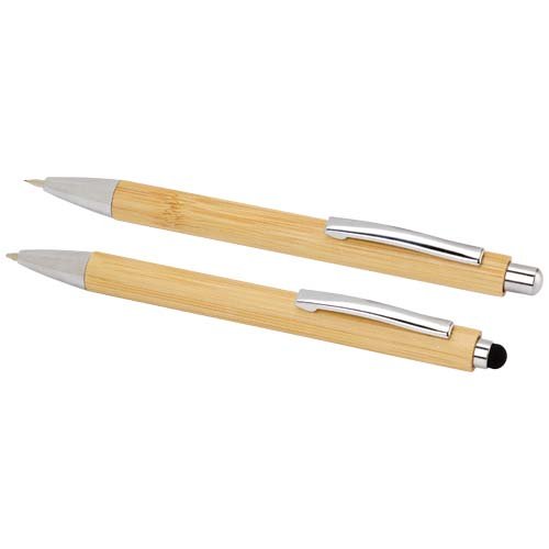 Set di penna a sfera e portamina in bambù oblys