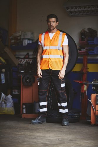 Gilet alta visibilità in maglia traforata riciclata