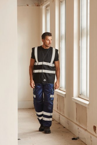 Gilet alta visibilità in maglia traforata riciclata