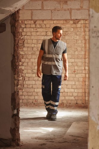 Gilet alta visibilità in maglia traforata riciclata
