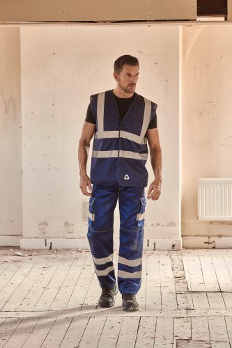 Gilet alta visibilità in maglia traforata riciclata