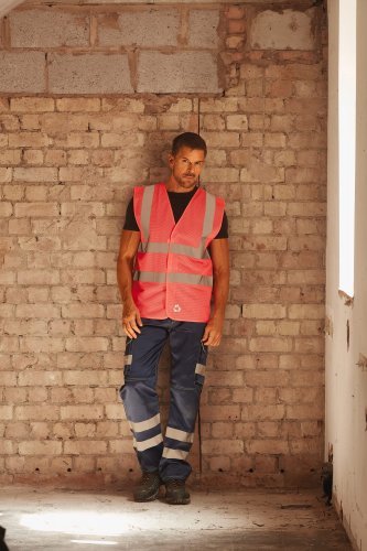 Gilet alta visibilità in maglia traforata riciclata