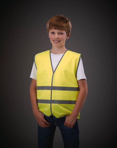 Gilet con bande e bordo riflettenti ad alta visibilità