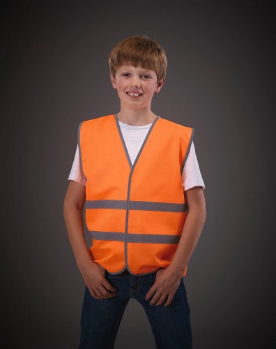 Gilet con bande e bordo riflettenti ad alta visibilità
