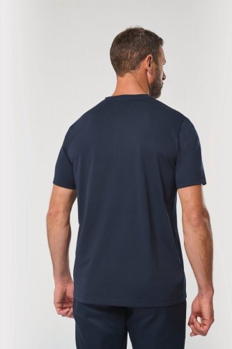 T-shirt ecosostenibile antibatterica con scollo a v uomo