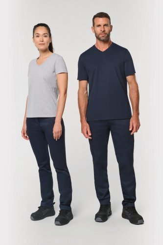 T-shirt ecosostenibile antibatterica con scollo a v uomo
