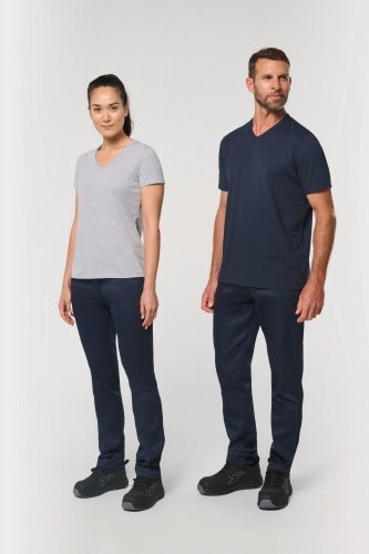 T-shirt ecosostenibile antibatterica con scollo a v uomo