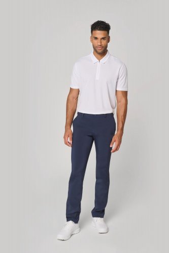 Polo sportiva da uomo con scollo