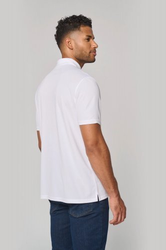 Polo sportiva da uomo con scollo