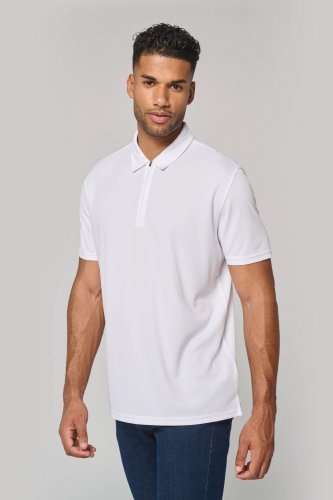 Polo sportiva da uomo con scollo