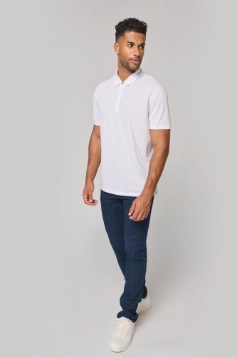 Polo sportiva da uomo con scollo