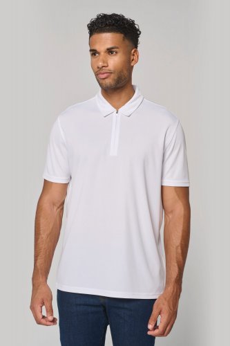 Polo sportiva da uomo con scollo