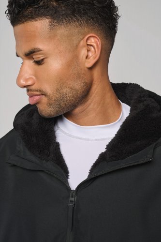 Parka lungo foderato in sherpa unisex