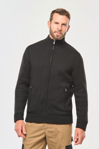 Cardigan foderato in pile uomo