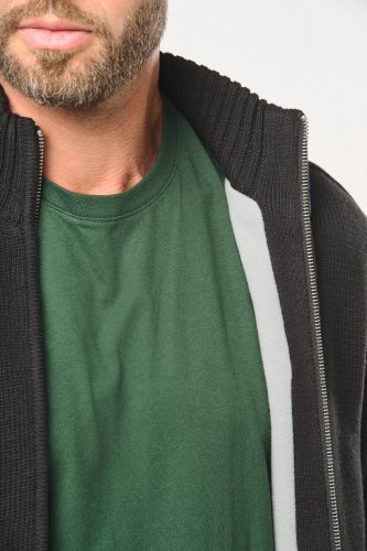 Cardigan foderato in pile uomo