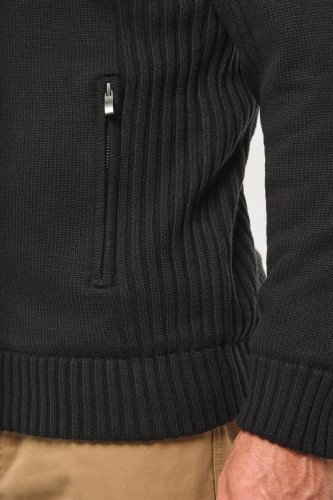 Cardigan foderato in pile uomo