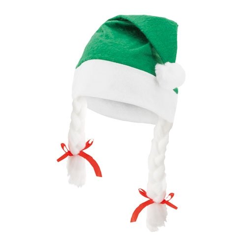 Cappello natale con trecce