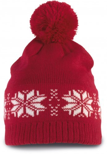 Berretto ricamato natale - motivo a stella