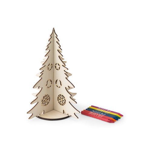 Albero di natale in legno da colorare Pinery