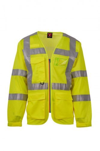 Gilet sfoderato a manica lunga in alta visibilità Long exo mesh
