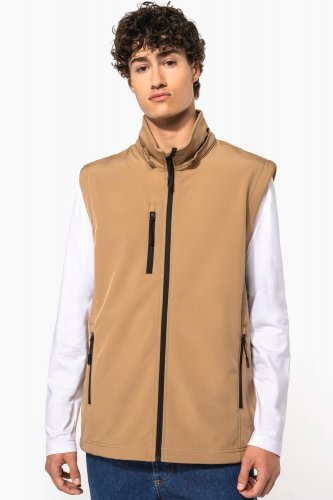 Giacca unisex softshell a 3 strati con cappuccio e maniche staccabili