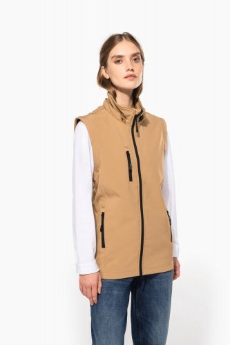 Giacca unisex softshell a 3 strati con cappuccio e maniche staccabili