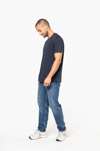 T-shirt bio maniche corte e collo con bordi a taglio vivo