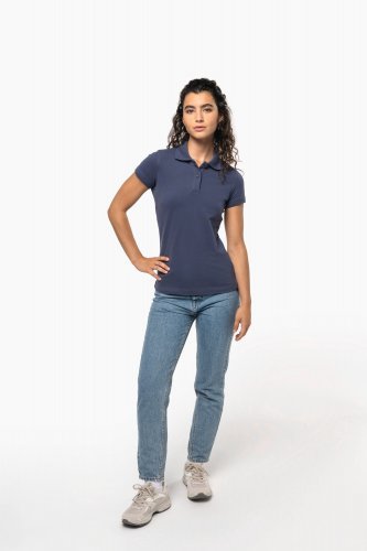 Polo piqué donna maniche corte