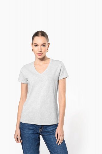 T-shirt donna manica corta scollo a v