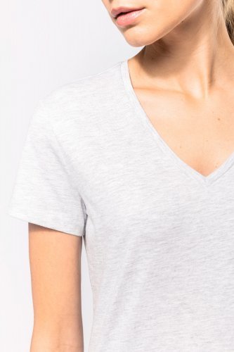 T-shirt donna manica corta scollo a v