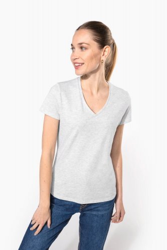 T-shirt donna manica corta scollo a v