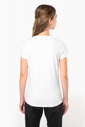 T-shirt donna maniche corte con collo a v