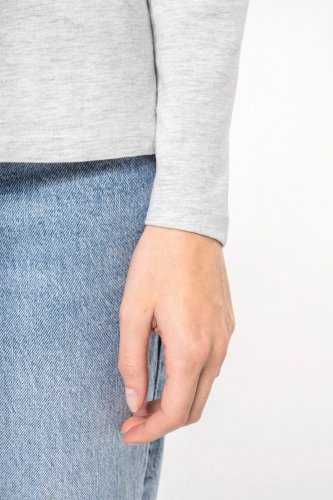 T-shirt donna manica lunga girocollo