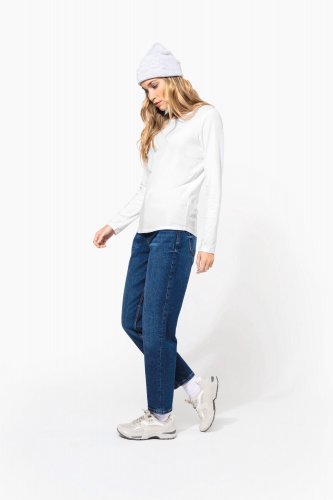 T-shirt donna maniche lunghe girocollo