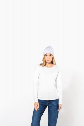 T-shirt donna maniche lunghe girocollo