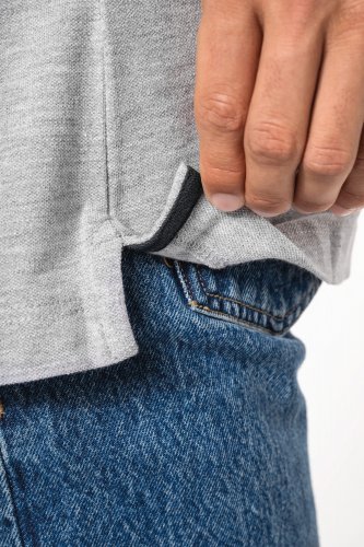 T-shirt piqué uomo scollo a v